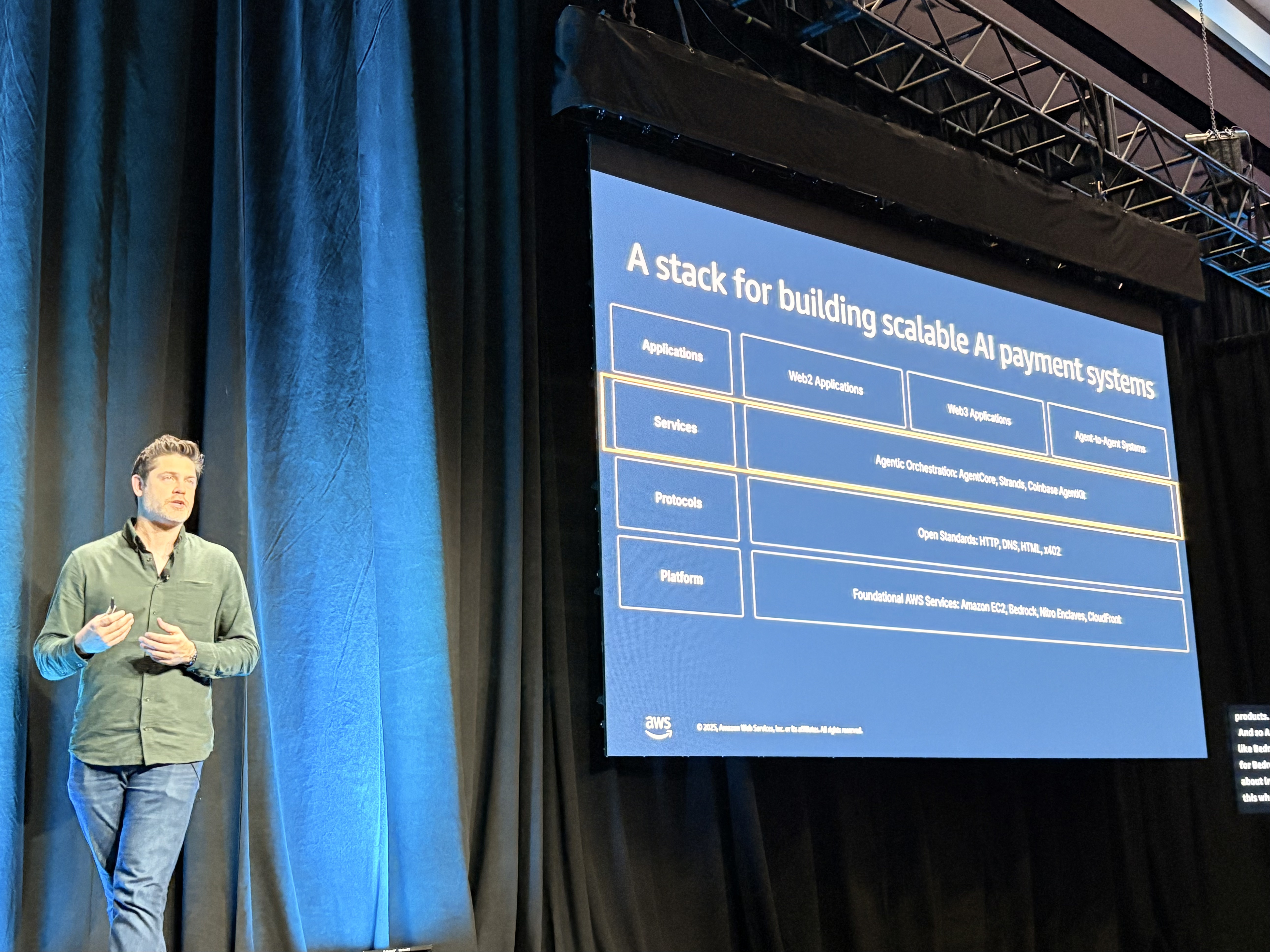Joshua presenting on scalable AI payment systems