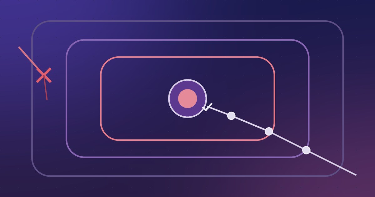 Illustration of layered defenses around an AI agent core